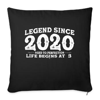 Legend Since 2020 3 Year of Perfection - 3rd - Sofa pillowcase 17,3'' x 17,3'' (45 x 45 cm) - black - Front