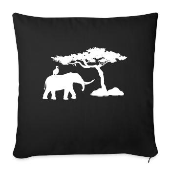Safari Zoo Animal Safari Zoo - Sofa pillowcase 17,3'' x 17,3'' (45 x 45 cm) - black - Front