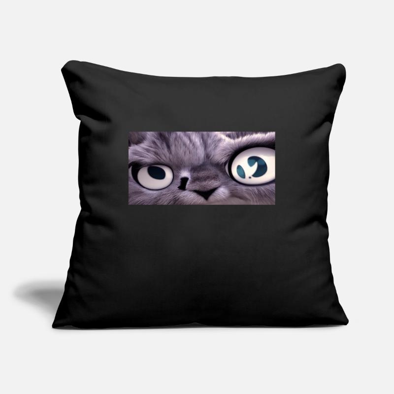 Le chat vous regarde Housse de coussin décorative 45 x 45 cm