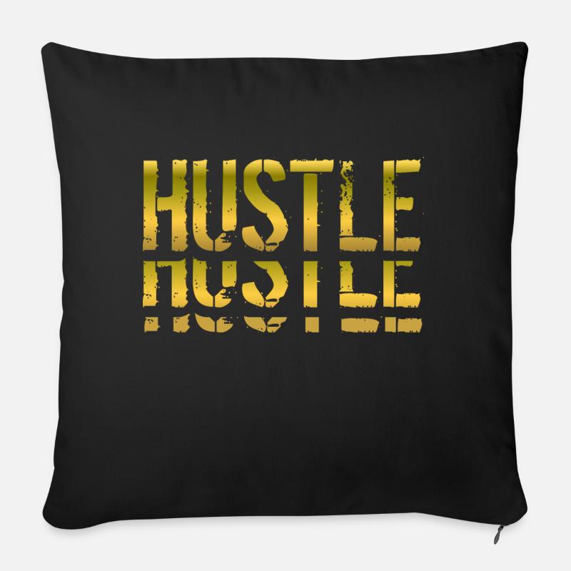 Hustle Shadow Gift - Sofa pillowcase 17,3'' x 17,3'' (45 x 45 cm) - black