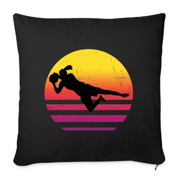 Goalkeeper Football Women Football Football Player - Sofa pillowcase 17,3'' x 17,3'' (45 x 45 cm) - black - Front