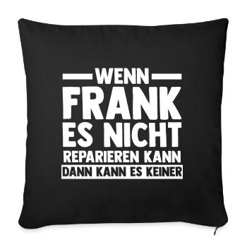 Frank - Sofakissenbezug 45 x 45 cm - Schwarz - Vorne