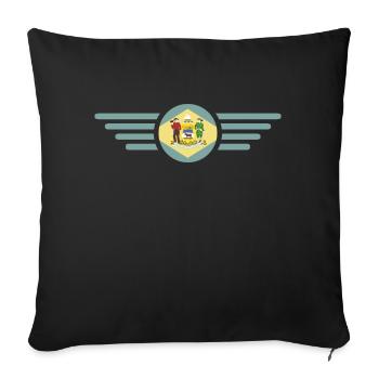 Delaware - Housse de coussin décorative 45 x 45 cm - noir - Devant