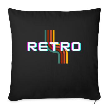 Rétro - Housse de coussin décorative 45 x 45 cm - noir - Devant