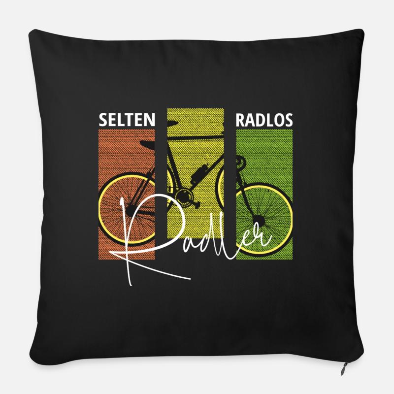 Radler selten radlos Geschenk - Sofakissenbezug 45 x 45 cm - Schwarz