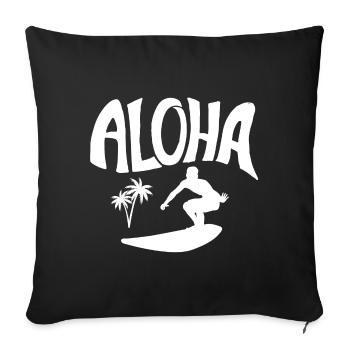 surfing, surfing, surf spot - Sofa pillowcase 17,3'' x 17,3'' (45 x 45 cm) - black - Front