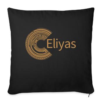 Für Eliyas - Sofakissenbezug 45 x 45 cm - Schwarz - Vorne