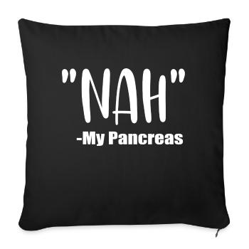 Pancréas - Housse de coussin décorative 45 x 45 cm - noir - Devant