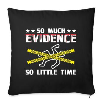 Forensic Scientist Forensic Forensic Science - Sofa pillowcase 17,3'' x 17,3'' (45 x 45 cm) - black - Front