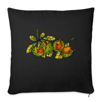Chestnuts - Sofa pillowcase 17,3'' x 17,3'' (45 x 45 cm) - black - Front