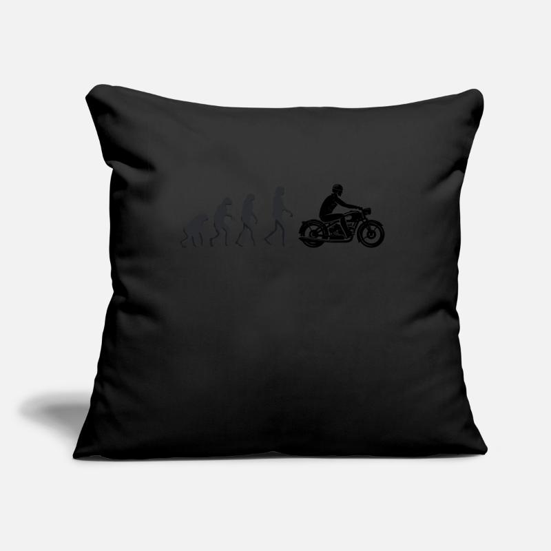 Motorradfahrer - Menschliche Evolution Sofakissenbezug 45 x 45 cm