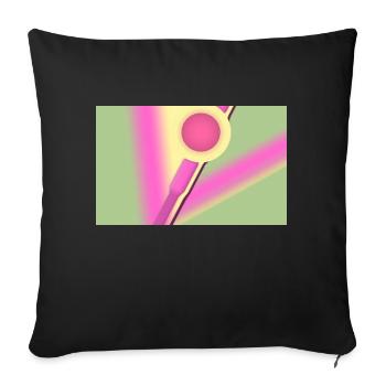 Linie & Kreise - Sofakissenbezug 45 x 45 cm - Schwarz - Vorne