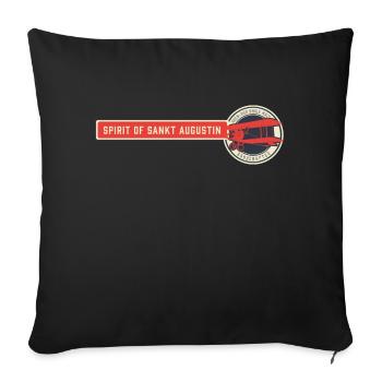 Spirit of Sankt Augustin - Handcrafted - Sofa pillowcase 17,3'' x 17,3'' (45 x 45 cm) - black - Front