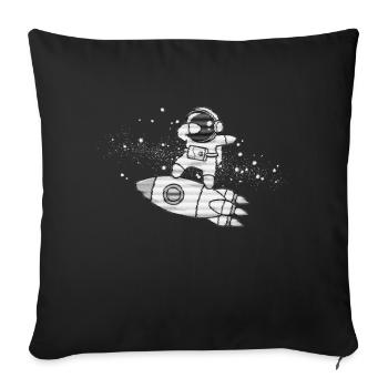 Rocket Travel Un cadeau pour les fans de l’espace - Housse de coussin décorative 45 x 45 cm - noir - Devant