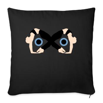 Eye - Sofa pillowcase 17,3'' x 17,3'' (45 x 45 cm) - black - Front