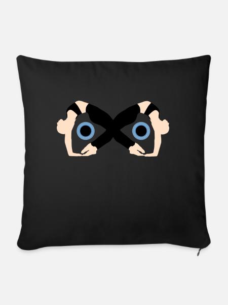 Auge - Sofakissenbezug 45 x 45 cm - Schwarz