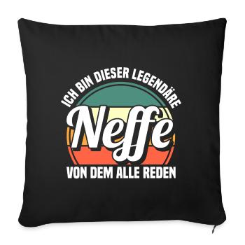 Neffe - Sofakissenbezug 45 x 45 cm - Schwarz - Vorne