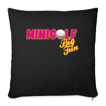 Minigolf big fun - Sofakissenbezug 45 x 45 cm - Schwarz - Vorne
