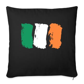 Irish flag / Republic of Ireland national flag - Sofa pillowcase 17,3'' x 17,3'' (45 x 45 cm) - black - Front