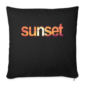 Sunset - Sofa pillowcase 17,3'' x 17,3'' (45 x 45 cm) - black - Front
