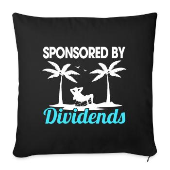 Sponsored by Dividend Shareholder Stock Market - Sofa pillowcase 17,3'' x 17,3'' (45 x 45 cm) - black - Front