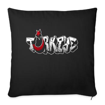 Türkiye - Sofa pillowcase 17,3'' x 17,3'' (45 x 45 cm) - black - Front