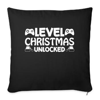 Christmas Level unlocked - Sofakissenbezug 45 x 45 cm - Schwarz - Vorne