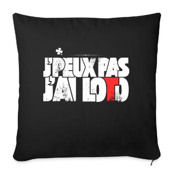J peux pas j ai Loto - Housse de coussin décorative 45 x 45 cm - noir - Devant