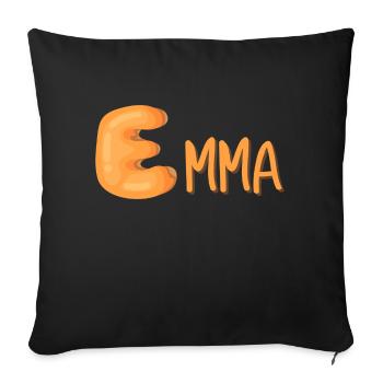 Emma - Sofa pillowcase 17,3'' x 17,3'' (45 x 45 cm) - black - Front
