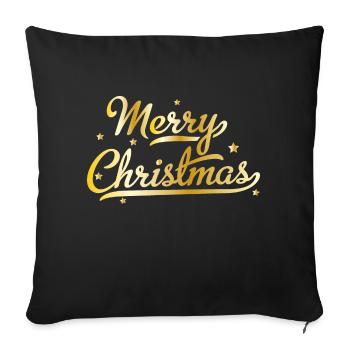 Joyeux Noël - Housse de coussin décorative 45 x 45 cm - noir - Devant
