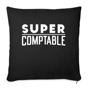 Super comptable - Housse de coussin décorative 45 x 45 cm - noir - Devant