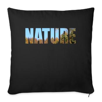 Nature - Housse de coussin décorative 45 x 45 cm - noir - Devant