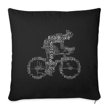 Road Cycling Road Bike Road Bike Road Bike - Sofa pillowcase 17,3'' x 17,3'' (45 x 45 cm) - black - Front