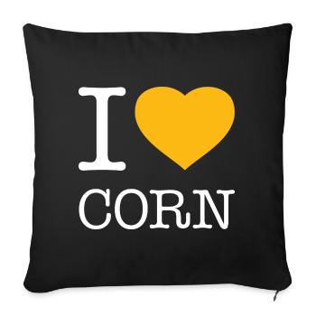J’AIME LE MAÏS - Housse de coussin décorative 45 x 45 cm - noir - Devant