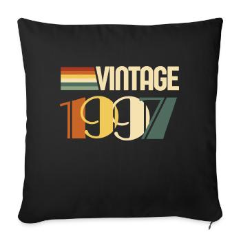 Vintage 1997 - 1997 Anniversary Gift - Sofa pillowcase 17,3'' x 17,3'' (45 x 45 cm) - black - Front