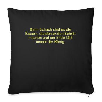 Funny peasant proverb - Sofa pillowcase 17,3'' x 17,3'' (45 x 45 cm) - black - Front