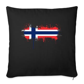 Norway Norway Flag Scandinavia Norden Tor Viking - Sofa pillowcase 17,3'' x 17,3'' (45 x 45 cm) - black - Front