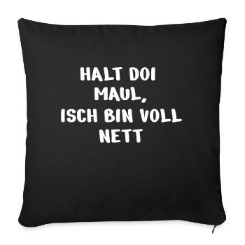 Mannheim Monnem Mannheimat - Housse de coussin décorative 45 x 45 cm - noir - Devant