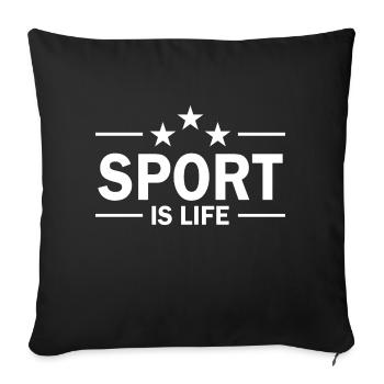 Basket-ball - Housse de coussin décorative 45 x 45 cm - noir - Devant