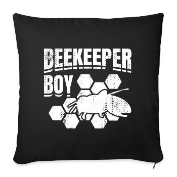 Apiculteur Jeune - Housse de coussin décorative 45 x 45 cm - noir - Devant