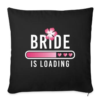 Bride is loading Junggesellinnenabschied JGA - Sofakissenbezug 45 x 45 cm - Schwarz - Vorne