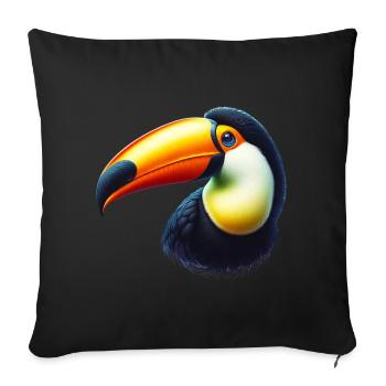 Tukan - Sofakissenbezug 45 x 45 cm - Schwarz - Vorne