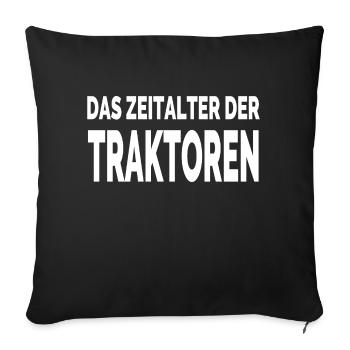 Traktor - Sofakissenbezug 45 x 45 cm - Schwarz - Vorne