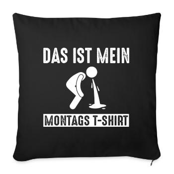 This is my Monday Monday - Sofa pillowcase 17,3'' x 17,3'' (45 x 45 cm) - black - Front