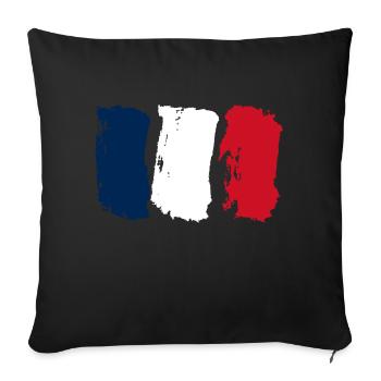 France Flag - Vintage - Sofa pillowcase 17,3'' x 17,3'' (45 x 45 cm) - black - Front