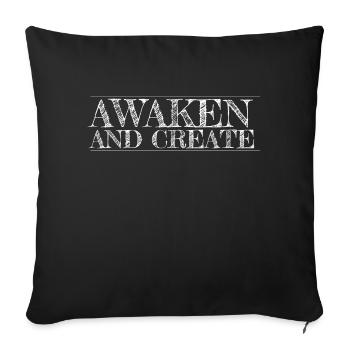 birthday present fostering innovation - Sofa pillowcase 17,3'' x 17,3'' (45 x 45 cm) - black - Front