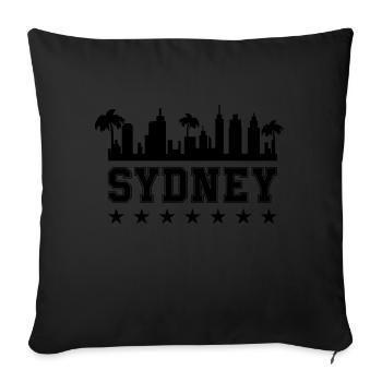 Sydney - Housse de coussin décorative 45 x 45 cm - noir - Devant