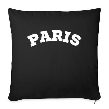 PARIS - Housse de coussin décorative 45 x 45 cm - noir - Devant