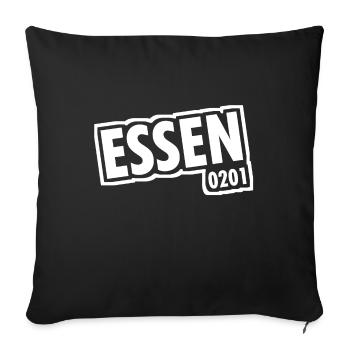 Essen - 0201 - Area Code - Slogan - Sofa pillowcase 17,3'' x 17,3'' (45 x 45 cm) - black - Front