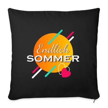 Summer at last - Sofa pillowcase 17,3'' x 17,3'' (45 x 45 cm) - black - Front